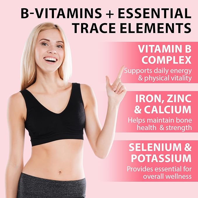 Multivitamin for Women, Womens Multivitamin Gummy 60p, Boosts Healthy Bones Hair Skin and Nails, Boosts Immunity Energy, Strawberry Flavor