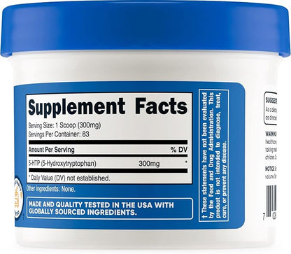 Nutricost 5-HTP Powder 25 Grams (3 Pack) (300mg Per Serving)