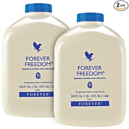 Forever Living - Forever Freedom - Joint Support with Aloe Vera, Glucosamine and Chondroitin - Orange Flavor - Gluten-Free - 33.8 fl oz (2-Pack)
