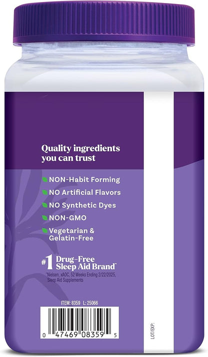 Natrol Sleep + Restore Magnesium Glycinate Gummies with Melatonin 5mg - Calm Magnesium with GABA, Botanical Blend, Cherry Flavor, 60 Gummies