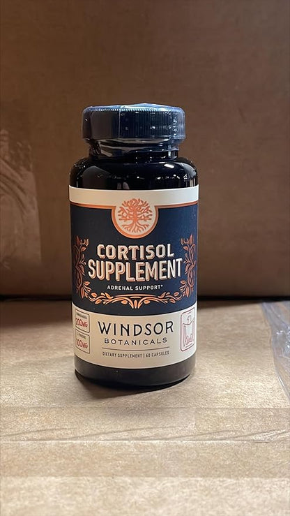 WINDSOR BOTANICALS Cortisol Blocker and Liquid Melatonin 3mg General Wellness Bundle