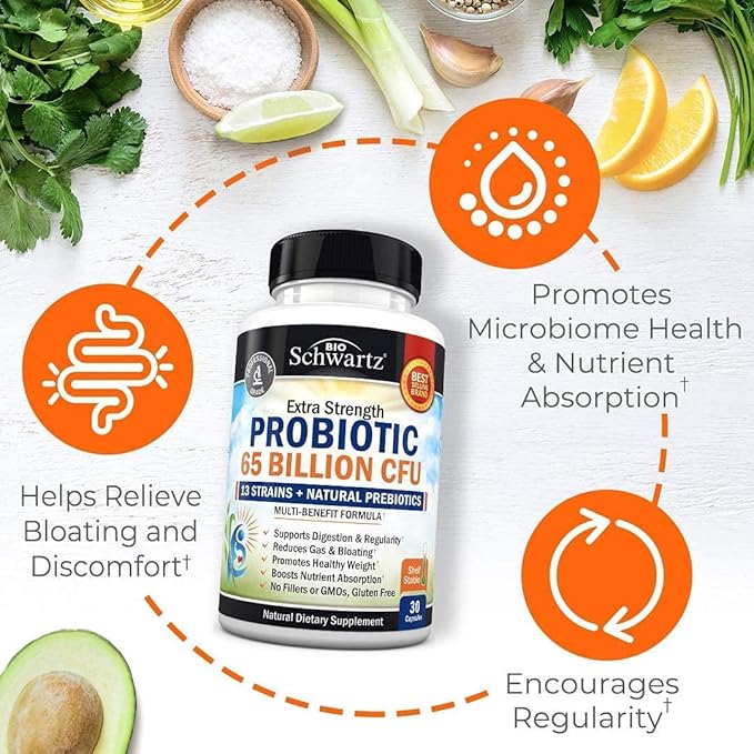 Organic Turmeric Curcumin and Ginger Supplement (1 Month Supply) Plus 65 Billion CFU Daily Probiotic Supplement (1 Month Supply)