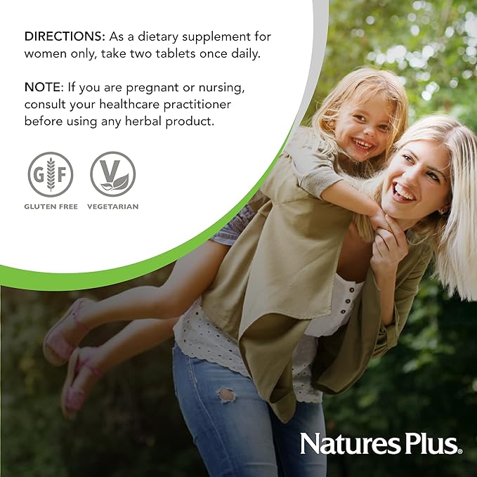 Natures Plus Source of Life Women - 60 Vegetarian Tablets - Whole Food Multivitamin and Mineral Supplement for Overall Health & Energy - Gluten-Free - 30 Servings