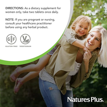 Natures Plus Source of Life Women - 60 Vegetarian Tablets - Whole Food Multivitamin and Mineral Supplement for Overall Health & Energy - Gluten-Free - 30 Servings