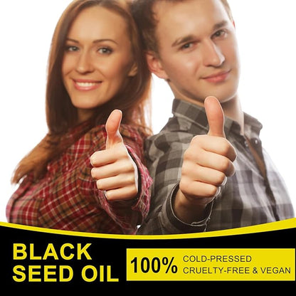 Organic Black Seed Oil Black Seed Oil Organic Cold Pressed 100% Pure And Natural Liquid, Enriched With High Tq & Dynamic Harmony Of Omegas 3 6 9 For Dry Damaged Hair Growth Skin Care Nourishment