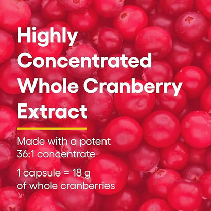 Natural Factors, CranRich, Super Strength 36:1 Cranberry Concentrate, 500 mg, Sugar-Free Whole Fruit Cranberry Pills for Urinary Tract Health, 180 Count (Pack of 1)