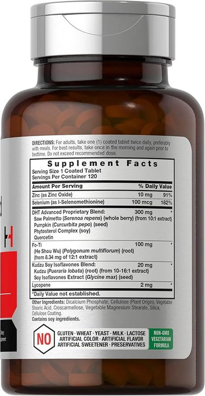 Horbäach DHT Advanced Hair Formula | 120 Tablets | Non-GMO and Gluten Free Hair Formula Blend with Saw Palmetto, Kudzu, and Fo-Ti