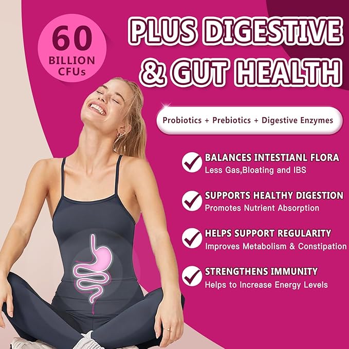 NATURE TARGET Probiotics for Women Digestive Health & Urinary Tract Health with D Mannose & Cranberry
