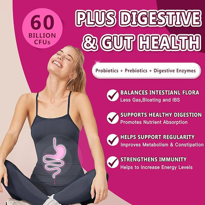 NATURE TARGET Probiotics for Women Digestive Health & Urinary Tract Health with D Mannose & Cranberry