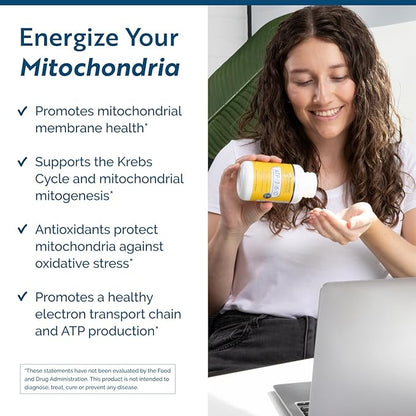 Researched Nutritionals ATP 360 Mitochondrial Supplements - ATP Supplements with Coq 10 & Vitamins for Energy Support - Help Repair Mitochondrial Membranes (90 Capsules)