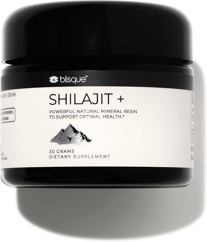 Blisque – Pure Himalayan Organic Shilajit Resin Supplement | Authentic and Natural | Golden Grade A | Contains Fulvic Acid and Trace Minerals | 30 Grams