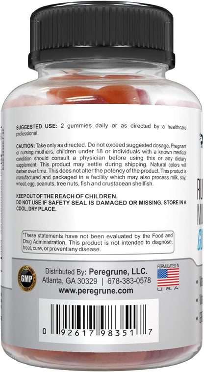 Runner Multivitamin Gummies - Daily Vitamin for Running with Vitamins A, C, D, E, and B Complex – 50% Less Sugar – Antioxidants, Recovery, Endurance, and Energy Gummy – Certified Running Sup