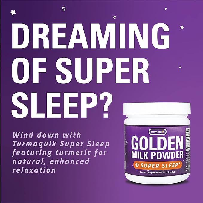 Turmaquik 3.2 Ounce Organic Golden Moon Milk Powder – Super Sleep Blend with Melatonin, Valerian, Chamomile, Lemon Balm, Turmeric, Ginger, Black Pepper, Curcumin, Cinnamon, and Cardamom