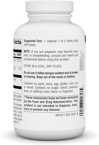 Source Naturals Ascorbyl Palmitate 500mg Fat-Soluble Vitamin C Ester Supplement - 180 Capsules