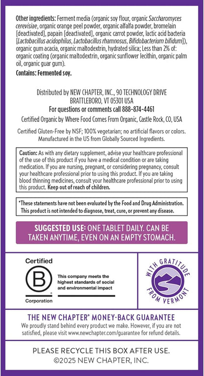 New Chapter Women's Multivitamin 40 plus for Energy, Healthy Aging + Immune Support with 20+ Nutrients -- Every Woman's One Daily 40+, Gentle on the Stomach, 72 Count