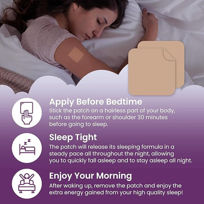VIORY Sleep Patches for Adults Extra Strength | Easy-to-Apply Sleep Patch with Melatonin & Valerian | Relax & Wake Up Refreshed | Long-Lasting Night Comfort for Men & Women | 60 Patches