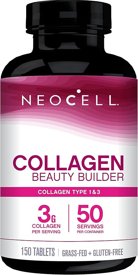 NeoCell Collagen Beauty Builder With Hyaluronic Acid and Biotin, Skin, Hair and Nails Supplement, Includes Antioxidants, Tablet, 150 Count, 1 Bottle