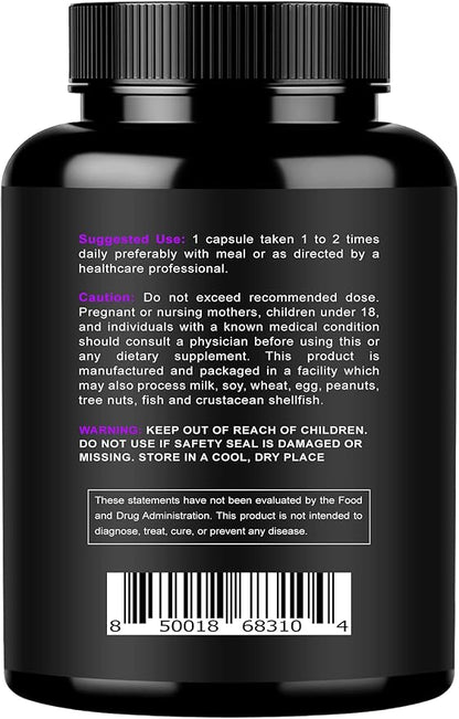 Magnesium Citrate & Oxide 500mg Complex Supplement - High Absorption Maximum Strength - Helps Support Bone Density and Strength, Muscles, Energy and Sleep - 240 Vegan Capsules