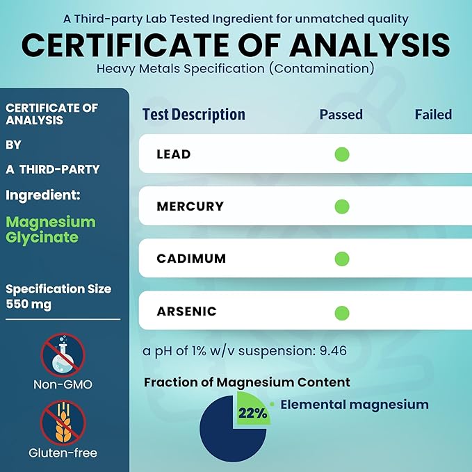 Pure Magnesium Glycinate - Capsules to Support Optimal Health - with Magnesium Glycinate - 120 Capsules (Dual Month Pack), High Absorption Magnesium by Ramaroma