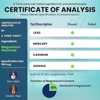 Pure Magnesium Glycinate - Capsules to Support Optimal Health - with Magnesium Glycinate - 120 Capsules (Dual Month Pack), High Absorption Magnesium by Ramaroma