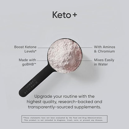 Sports Research Keto Plus Exogenous Ketones with goBHB - 30 Servings | Keto Electrolyte Powder for Hydration, Energy, Focus & Ketosis | Keto Certified, Vegan Friendly (Fruit Punch)