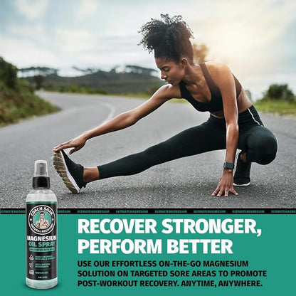 Coach Soak Magnesium Body Spray with MSM, Unscented, Extra Strength Magnesium Chloride, Pure Topical Magnesium Oil Spray for Feet & Body, Made in USA