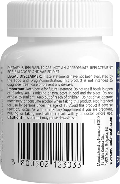 Melatonin Sleep Herbal Blend - Natural Support for Restful Nights with 5mg Melatonin & Calming Herbs - Drug-Free Dietary Supplement, 30 Capsules, 30-Day Supply