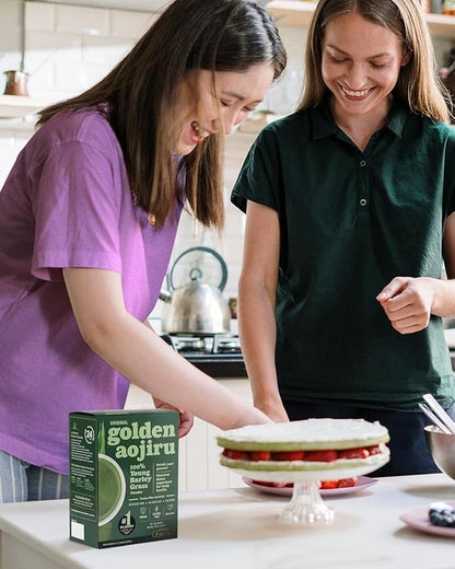 nihon-yakken Golden Aojiru 100% Young Barley Grass Powder Green Juice 12 Packs X 3 g, 2 Boxes