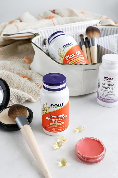 NOW Foods Supplements, Evening Primrose Oil 500 mg with Naturally Occurring GLA (Gamma-Linolenic Acid), 100 Softgels