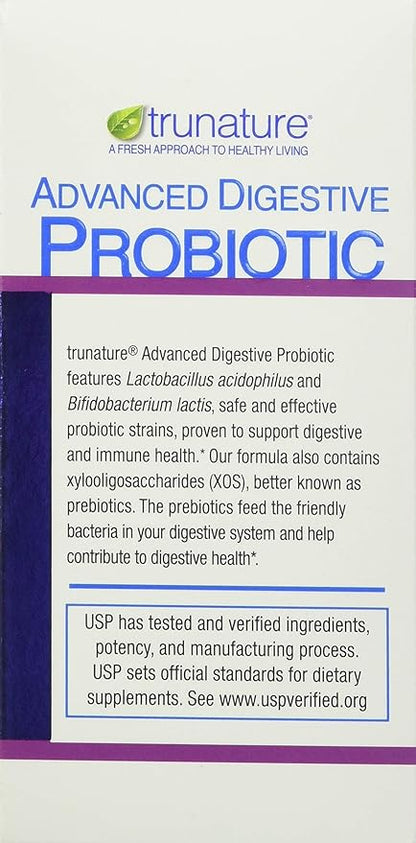 TruNature Advanced Digestive Probiotic, White, 100 Count (Pack of 2)