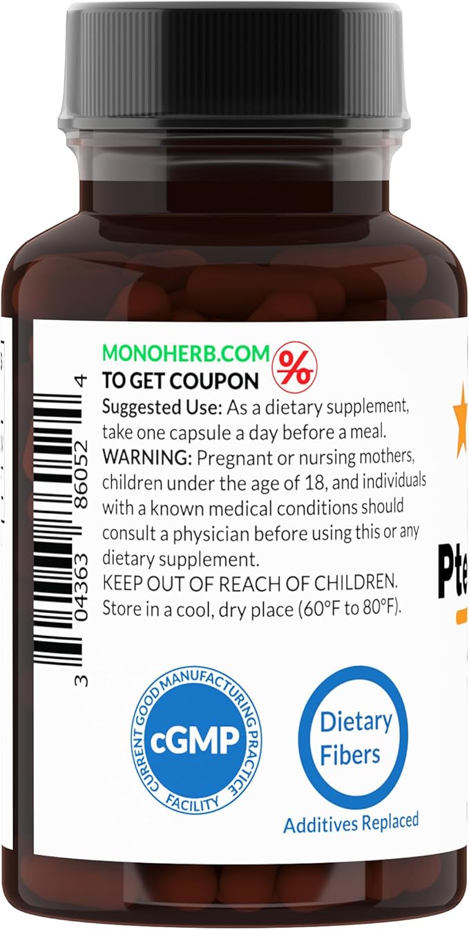 Trans-Pterostilbene 100 mg per Capsule - 90 Vegetarian Capsules