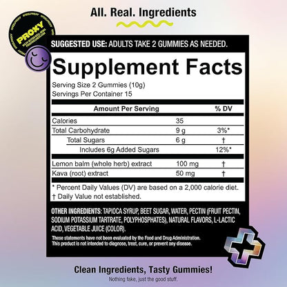 Kava Kava Stress Relief with Instant Kava Root & Lemon Balm - Watermelon Flavor, Natural Flavoring, No Artificial Additives, Travel Friendly Calming Support for Adults - Proxy Panic Mode