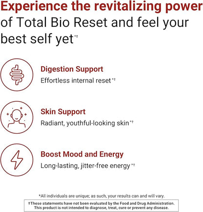 ACTIVATEDYOU Total Bio Reset- Detox Formula for Cleansing & Flushing Digestive System for Radiant Skin & Sustained Energy w/Chlorella, Kiwi Fruit, and Dandelion Root (60 Capsules)