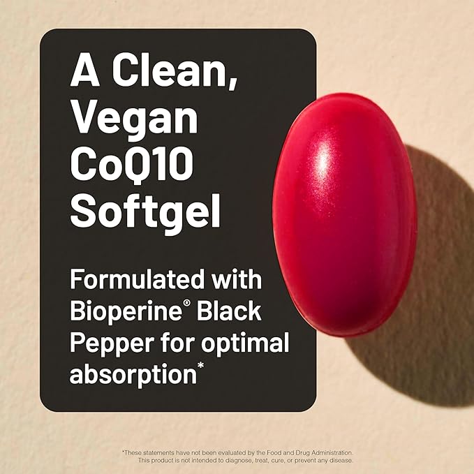 NatureWise CoQ10 100mg Softgels, High Absorption Coenzyme Q10 with BioPerine Black Pepper - Antioxidant for Heart Health + Cellular Energy - Vegan, Non-GMO, Gluten-Free - 200 Count[200-Day Supply]