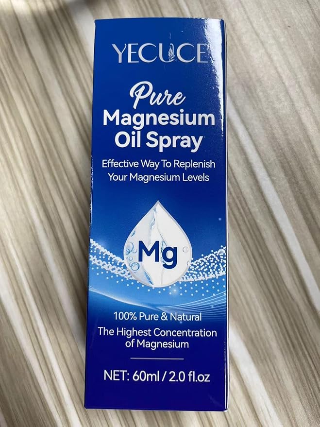 Pure Magnesium Oil Spray,100% Pure & Natural Organic Magnesium Oil Spray, Easy to Use(4 Fl.Oz Set)