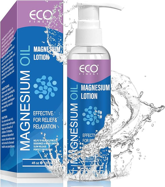 Pure Magnesium Oil Lotion, Topical Magnesium Spray Magnesium Oil for Feet, Skin & Body, Easy to Absorb and Use, Women & Men