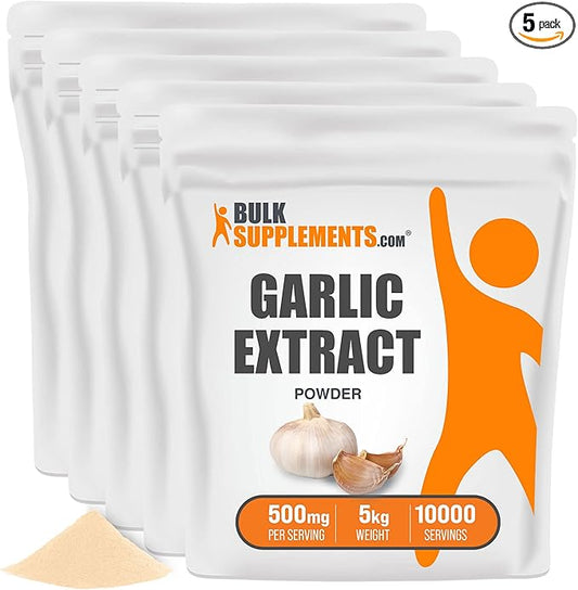 BulkSupplements.com Garlic Extract Powder - Antioxidants Supplement - Garlic Extract Supplement - Garlic Supplements - Blood Circulation Supplements (5 Kilograms - 11 lbs)