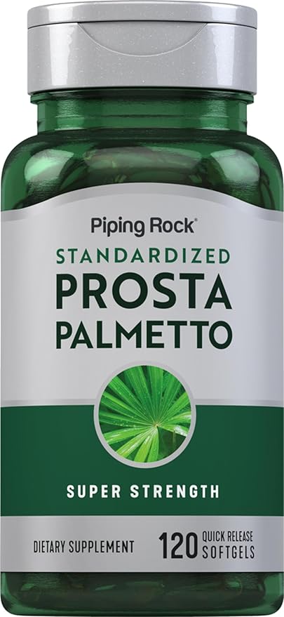 Piping Rock Saw Palmetto Extract for Men and Women | 120 Softgels | Standardized Prostate Supplement | Super Strength Complex Pills | Non-GMO, Gluten Free