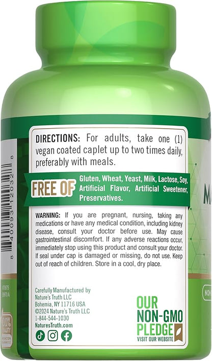 Nature's Truth Magnesium Supplement | 250 mg | 250 Count | Vegan, Non-GMO & Gluten Free | Magnesium Oxide