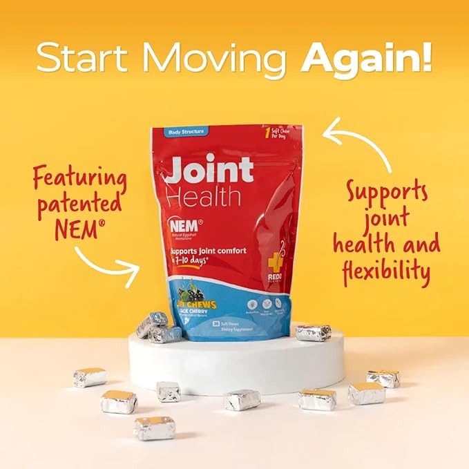 Redd Remedies, Joint Health Original, Helps Strengthen Connective Tissue and Cartilage, Black Cherry Flavor, 30 Soft Chews