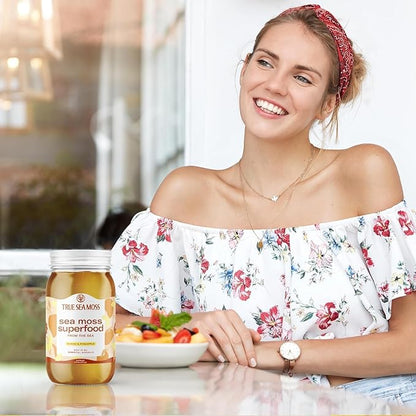 TrueSeaMoss Wildcrafted Irish Sea Moss Gel - Made with Dried Seaweed & Fresh Sea Vegetables, Seamoss, Antioxidant Supports Digestion - Made in USA (Mango/Pineapple, Pack of 5)