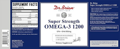 Dr.Brian Omega 3 Fish Oil - 1200 mg |180 Softgels Lemon Flavor rTG Omega3 | EPA & DHA | High Absorption Omega 3 Fatty Acid Supplements for Healthy Heart & Brain -180 Day Supply