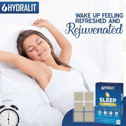 Sleep Patches for Adults Extra Strength Sleeping Aid Patch Melatonin Restful Nights Time-Released Formula Skin Jet Lag Travel Friendly Last All Night Men and Women Better Morning 72 Pack