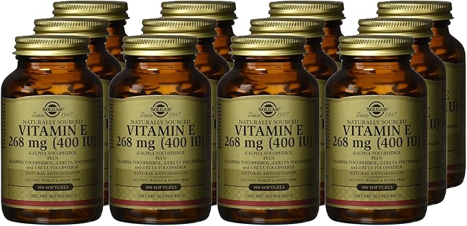 Solgar Vitamin E 268 Mg (400 Iu) 100 Servings, 100 Count (Pack of 12)