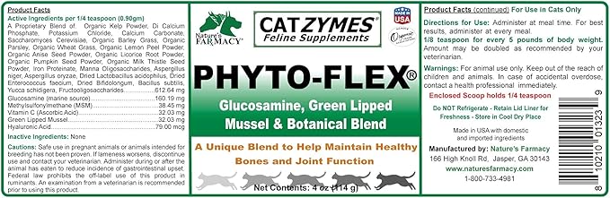 Phyto-Flex Glucosamine, Chondroitin, MSM and Hyaluronic Acid (4 Ounce)