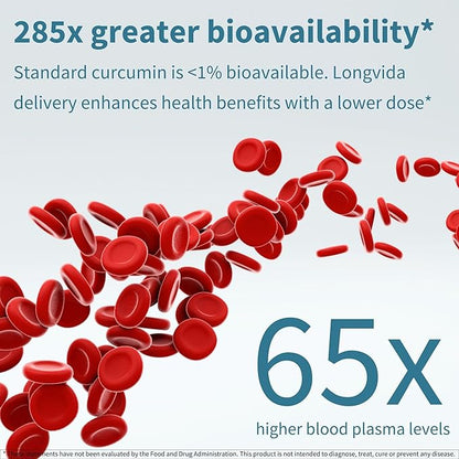 Igennus Longvida Lipidated Curcumin 500mg, Ultra Bioavailable & Sustained Action, Vegan, 180 Capsules