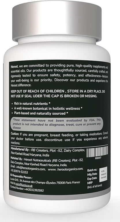 Panax Ginseng Capsule 500 MG Per Serving Energy, Serving for Mood, Cognitive Function and Energy Support, Non-GMO (Pack of 20 Capsule)
