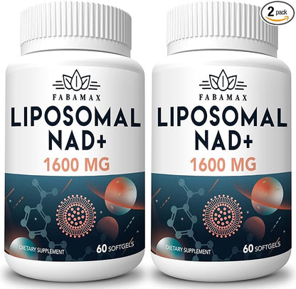 1600 mg Liposomal NAD Supplement, 98% Pure NAD+ Supplement, Superior Absorption, Alternative to Nicotinamide Riboside or NADH to Boost NAD+ for Aging Defense, Energy, Longevity, 120 Softgels