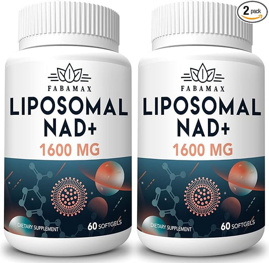1600 mg Liposomal NAD Supplement, 98% Pure NAD+ Supplement, Superior Absorption, Alternative to Nicotinamide Riboside or NADH to Boost NAD+ for Aging Defense, Energy, Longevity, 120 Softgels