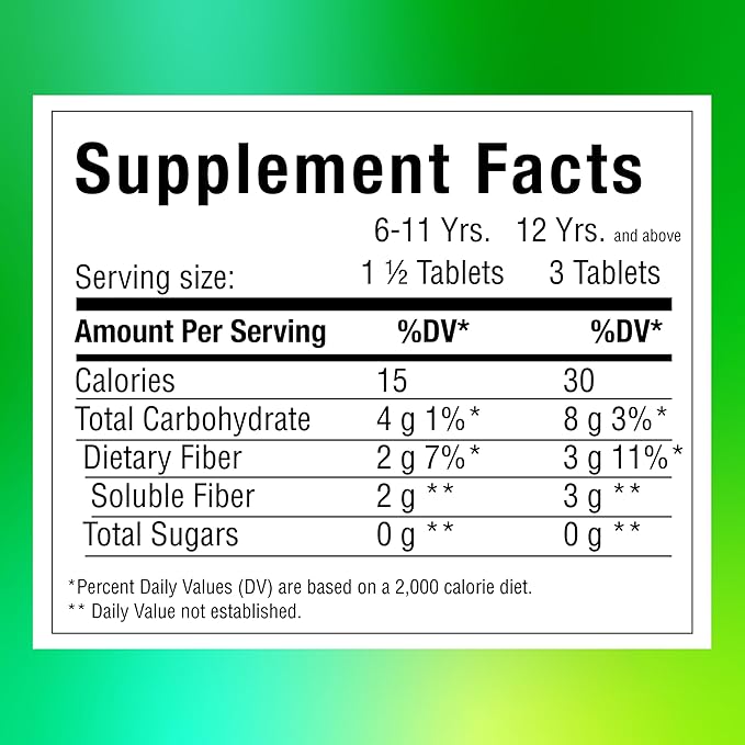 Benefiber Chewable Prebiotic Fiber Supplement Tablets for Digestive Health, Assorted Fruit Flavors - 100 Count